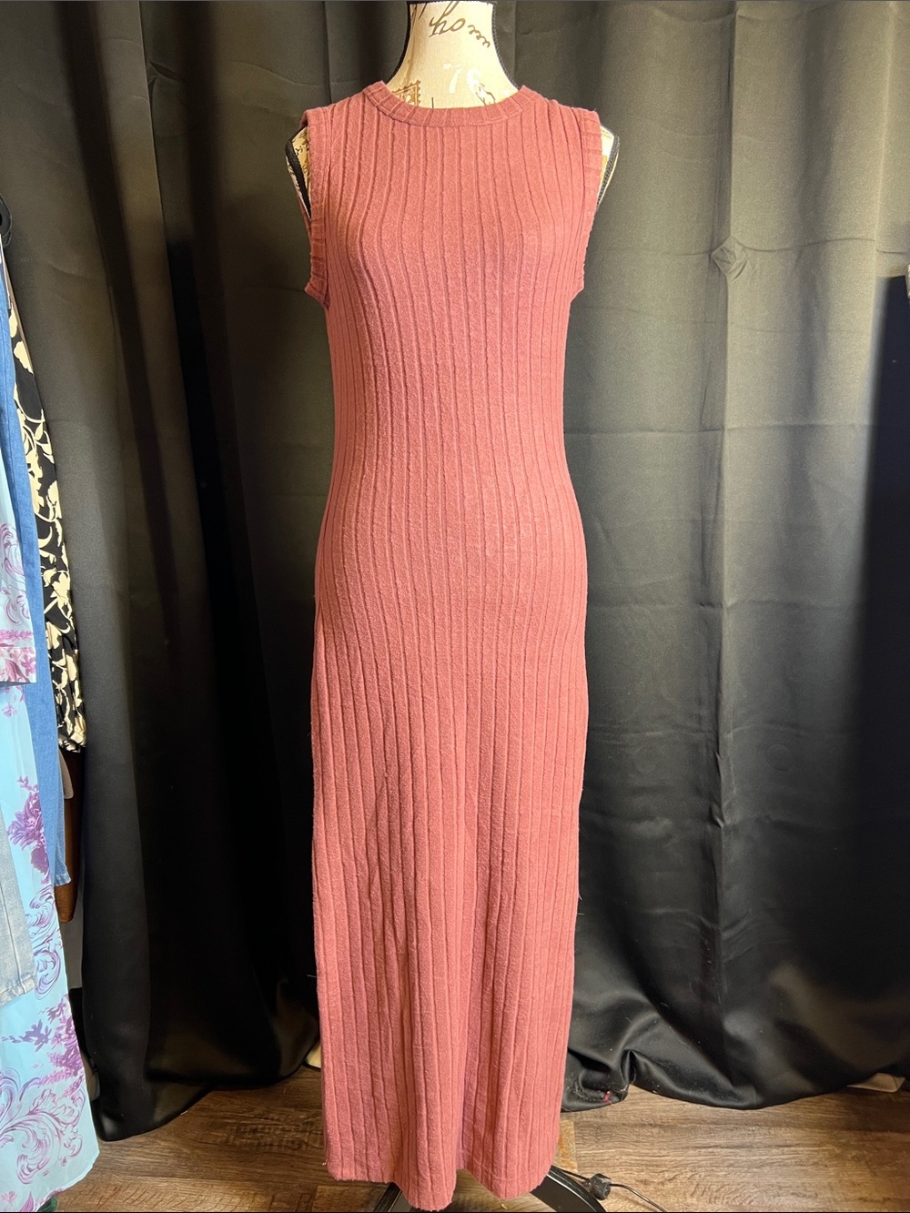 Universal Thread Sleeveless Ribbed Maxi Dress - Rose Pink